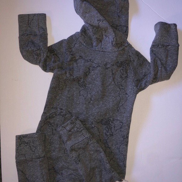 Childhood Clothing Maps Winter Hooded Romper - Picture 5 of 5